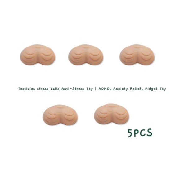 5PCS Scrotum Shape Stress Ball Adult Gift Joke Bachelorette Party Favor - Picture 1 of 4